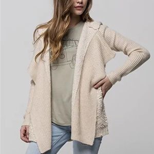 Rip curl Great escape open front sweater - size medium
